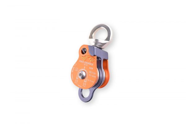 Rock Exotica double swivel pulley with movable locking side plates